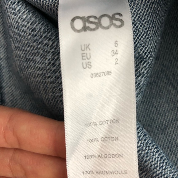 Asos Denim Button Skirt Womens US 2 - Picture 8 of 8